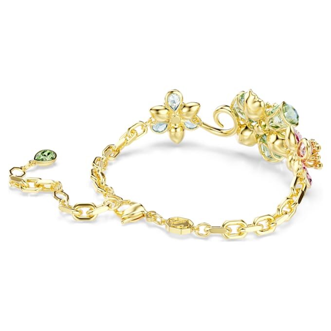 Bracelet Idyllia, tailles variées, fleur, multicolore, plaqué or Bracelet Idyllia, tailles variées, fleur, multicolore, plaqué or