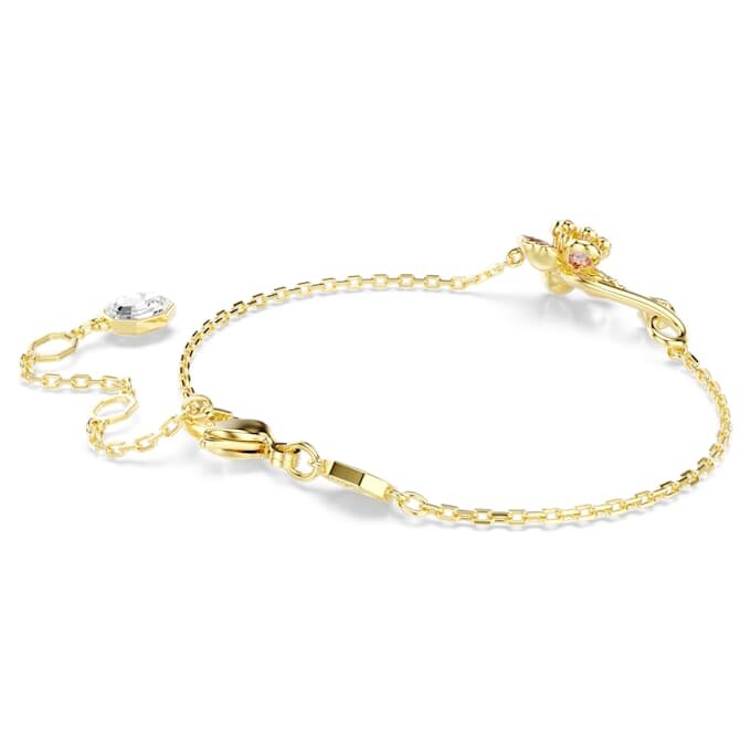 Bracelet Idyllia, tailles variées, fleur, multicolore, plaqué or Bracelet Idyllia, tailles variées, fleur, multicolore, plaqué or