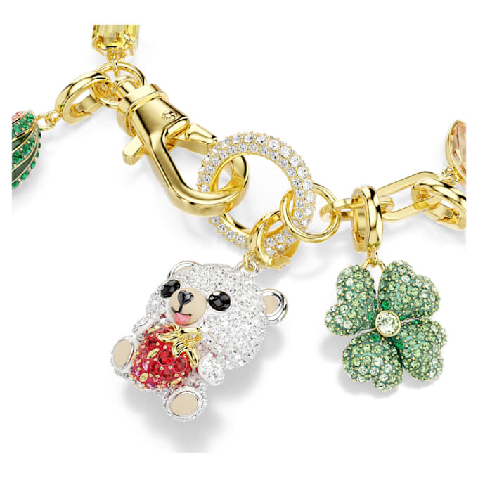 Bracelet Idyllia : tailles variées, motifs variés, multicolore, plaqué or Bracelet Idyllia : tailles variées, motifs variés, multicolore, plaqué or