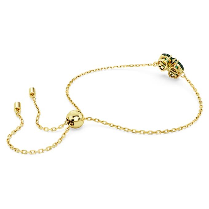 Bracelet Idyllia, tailles variées, trèfle, vert, plaqué or Bracelet Idyllia, tailles variées, trèfle, vert, plaqué or