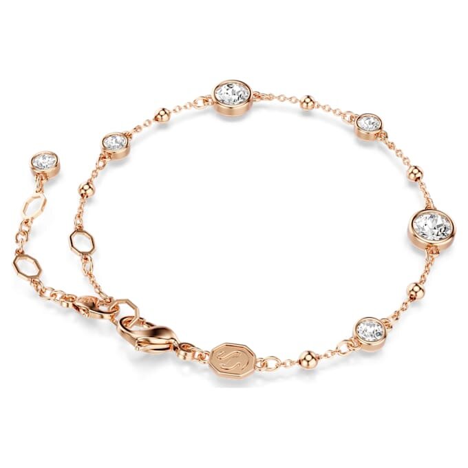 Bracelet Imber à coupe ronde, blanc, plaqué or rose Bracelet Imber à coupe ronde, blanc, plaqué or rose