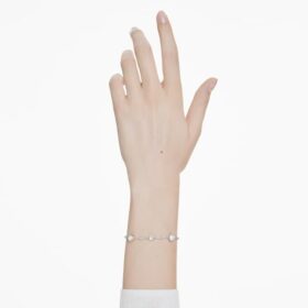 Bracelet Imber, taille ronde, blanc, plaqué rhodium