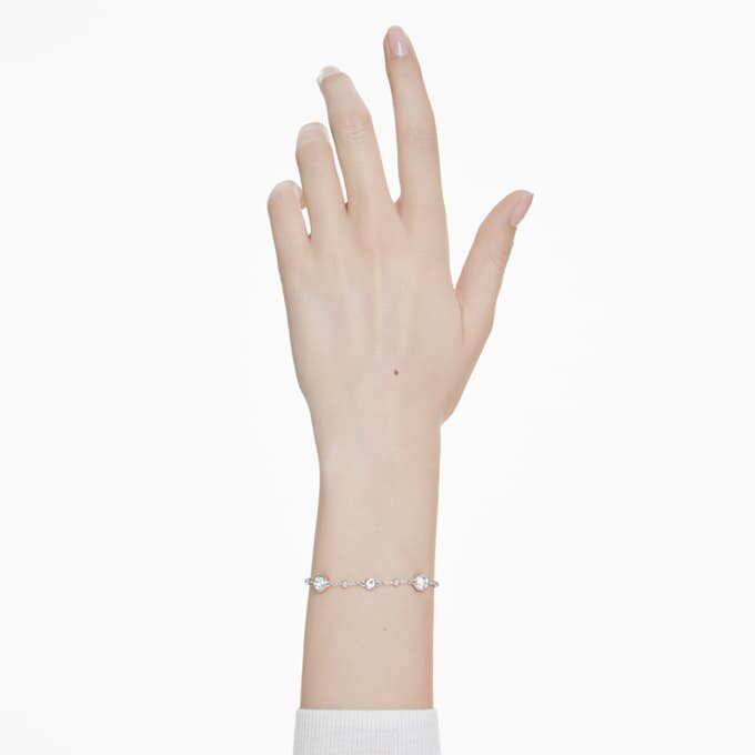 Bracelet Imber, taille ronde, blanc, plaqué rhodium Bracelet Imber, taille ronde, blanc, plaqué rhodium