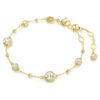 Bracelet Imber, taille ronde, motif dispersé, blanc, plaqué or Bracelet Imber, taille ronde, motif dispersé, blanc, plaqué or