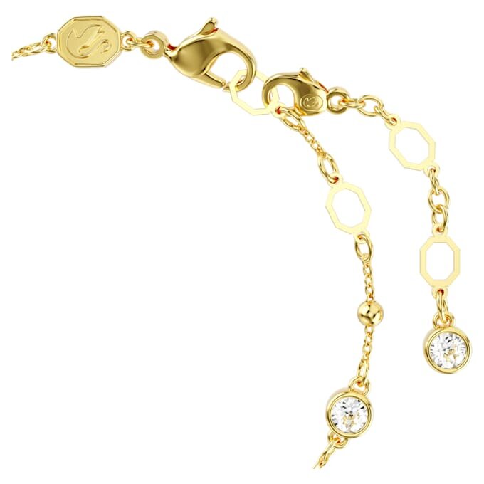 Bracelet Imber, taille ronde, motif dispersé, blanc, plaqué or Bracelet Imber, taille ronde, motif dispersé, blanc, plaqué or