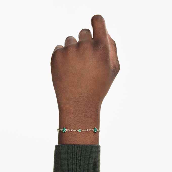Bracelet Imber, taille ronde, vert, plaqué or Bracelet Imber, taille ronde, vert, plaqué or