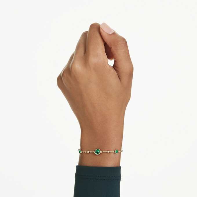 Bracelet Imber, taille ronde, vert, plaqué or Bracelet Imber, taille ronde, vert, plaqué or