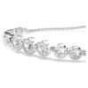 Bracelet Imber à tailles rondes variées, blanc, plaqué rhodium Bracelet Imber à tailles rondes variées, blanc, plaqué rhodium