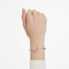 Bracelet Imber à tailles variées, blanc, plaqué or Bracelet Imber à tailles variées, blanc, plaqué or