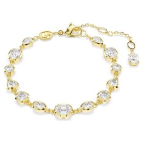 Bracelet Imber à tailles variées, blanc, plaqué or