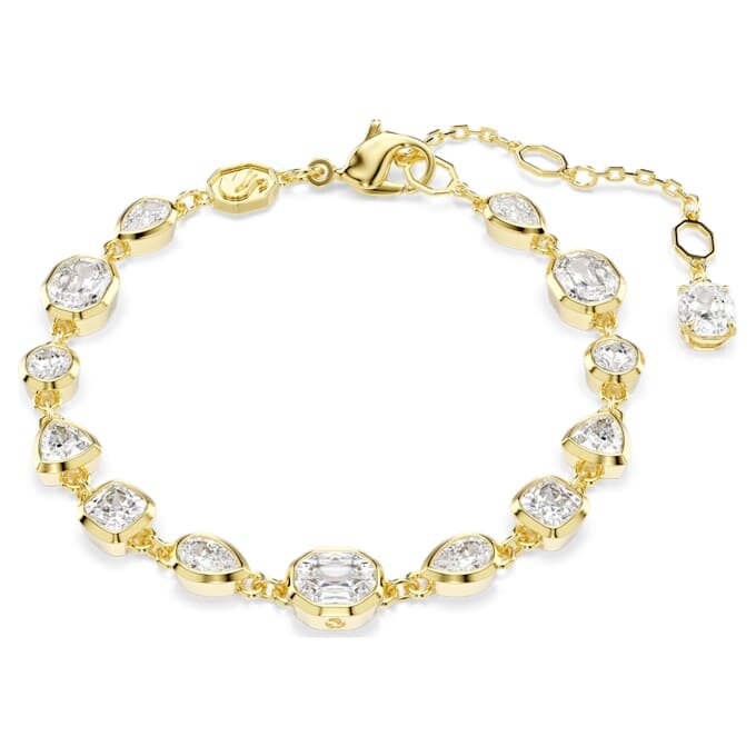 Bracelet Imber à tailles variées, blanc, plaqué or Bracelet Imber à tailles variées, blanc, plaqué or