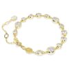 Bracelet Imber à tailles variées, blanc, plaqué or Bracelet Imber à tailles variées, blanc, plaqué or