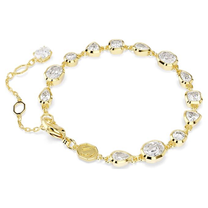 Bracelet Imber à tailles variées, blanc, plaqué or Bracelet Imber à tailles variées, blanc, plaqué or