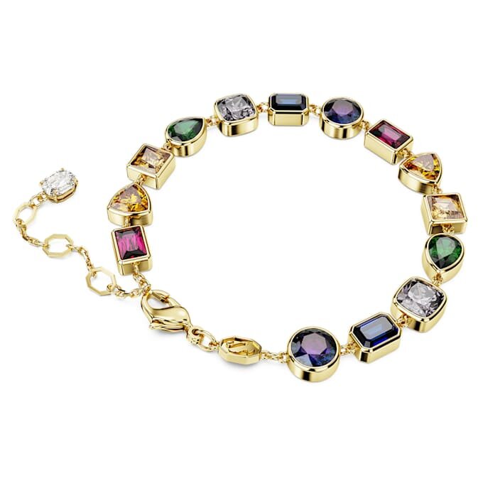 Bracelet Imber à tailles variées, multicolore, plaqué or