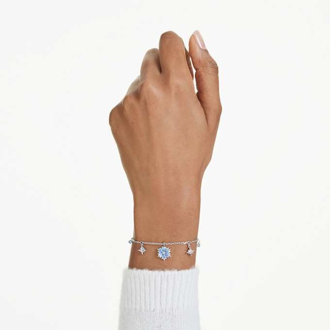 Bracelet Magic « Flocon de neige », bleu, plaqué rhodium Bracelet Magic « Flocon de neige », bleu, plaqué rhodium