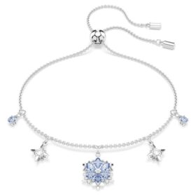 Bracelet Magic « Flocon de neige », bleu, plaqué rhodium