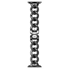 Bracelet à maillons pour Apple Watch® 40 mm et 41 mm, noir, finition noire