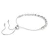 Bracelet Matrix avec perle en cristal, taille ronde, blanc, plaqué rhodium Bracelet Matrix avec perle en cristal, taille ronde, blanc, plaqué rhodium