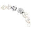 Bracelet Matrix en perles de cristal, blanc, plaqué rhodium