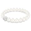 Bracelet Matrix en perles de cristal, blanc, plaqué rhodium