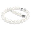 Bracelet Matrix en perles de cristal, blanc, plaqué rhodium