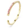 Bracelet Matrix à facettes baguette, forme octogonale, rose, plaqué or Bracelet Matrix à facettes baguette, forme octogonale, rose, plaqué or