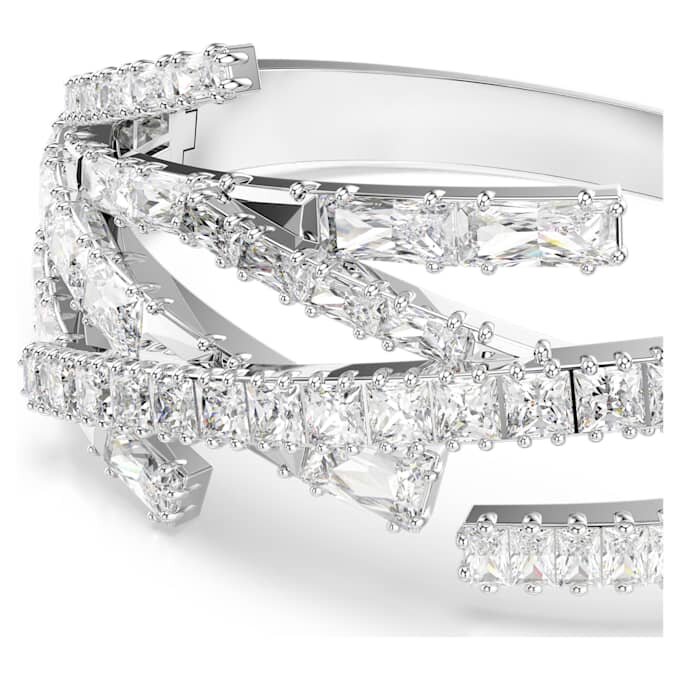 Bracelet Matrix à facettes variées, blanc, plaqué rhodium Bracelet Matrix à facettes variées, blanc, plaqué rhodium