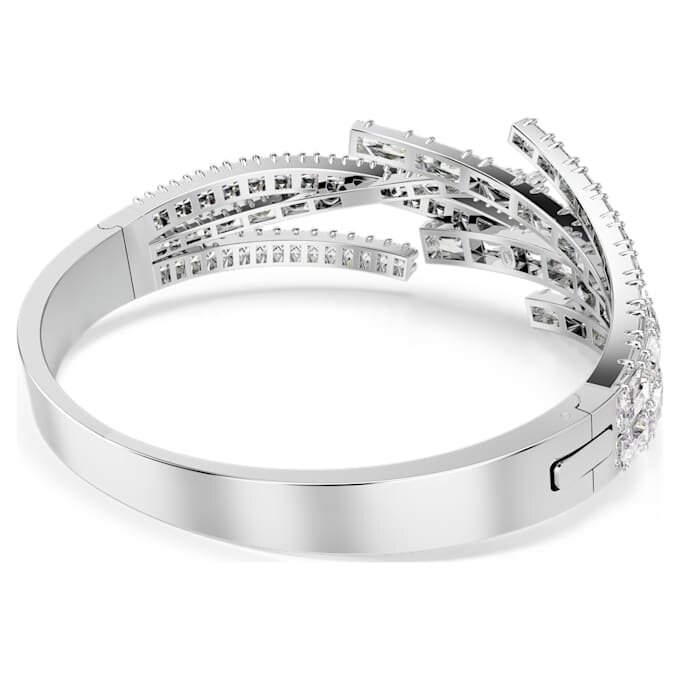 Bracelet Matrix à facettes variées, blanc, plaqué rhodium Bracelet Matrix à facettes variées, blanc, plaqué rhodium