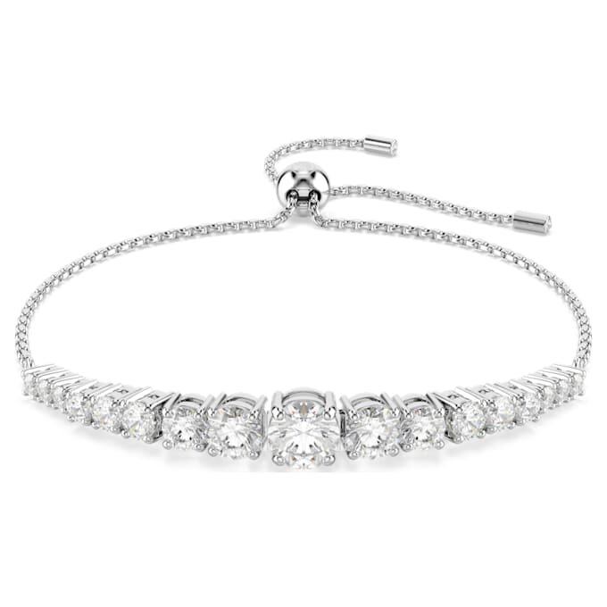 Bracelet Matrix à gradation de pierres rondes, blanc, plaqué rhodium Bracelet Matrix à gradation de pierres rondes, blanc, plaqué rhodium