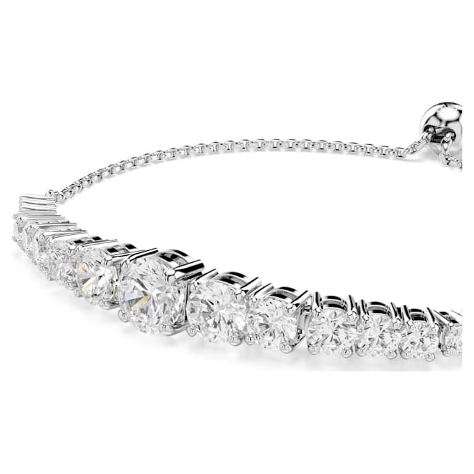 Bracelet Matrix à gradation de pierres rondes, blanc, plaqué rhodium Bracelet Matrix à gradation de pierres rondes, blanc, plaqué rhodium