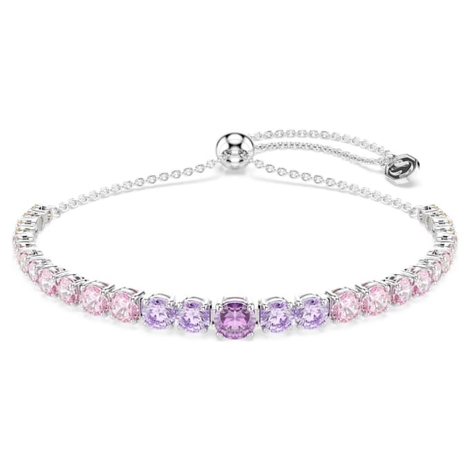 Bracelet Matrix à gradation de tailles rondes, multicolore, plaqué rhodium Bracelet Matrix à gradation de tailles rondes, multicolore, plaqué rhodium