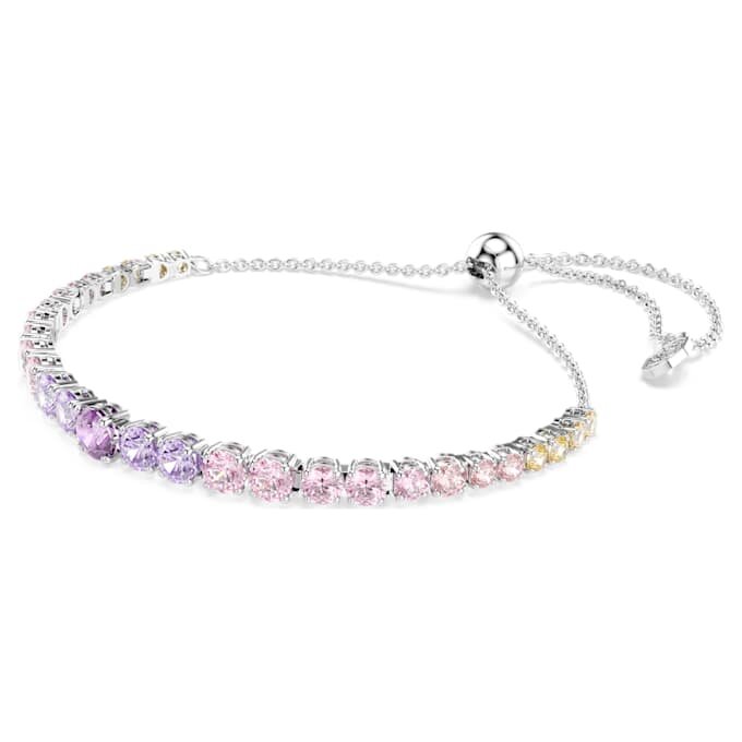 Bracelet Matrix à gradation de tailles rondes, multicolore, plaqué rhodium Bracelet Matrix à gradation de tailles rondes, multicolore, plaqué rhodium