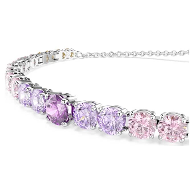 Bracelet Matrix à gradation de tailles rondes, multicolore, plaqué rhodium Bracelet Matrix à gradation de tailles rondes, multicolore, plaqué rhodium