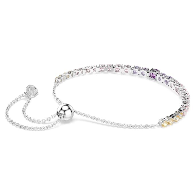 Bracelet Matrix à gradation de tailles rondes, multicolore, plaqué rhodium Bracelet Matrix à gradation de tailles rondes, multicolore, plaqué rhodium
