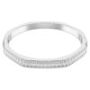 Bracelet Matrix à taille baguette, forme octogonale, blanc, plaqué rhodium