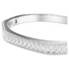 Bracelet Matrix à taille baguette, forme octogonale, blanc, plaqué rhodium