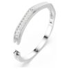 Bracelet Matrix à taille baguette, forme octogonale, blanc, plaqué rhodium