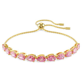 Bracelet Matrix, taille poire, rose, plaqué or