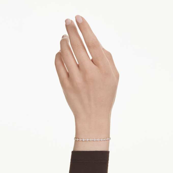 Bracelet Matrix, taille ronde, blanc, plaqué or Bracelet Matrix, taille ronde, blanc, plaqué or
