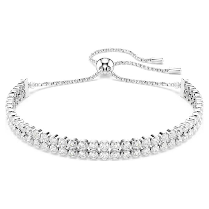 Bracelet Matrix à taille ronde, blanc, plaqué rhodium Bracelet Matrix à taille ronde, blanc, plaqué rhodium