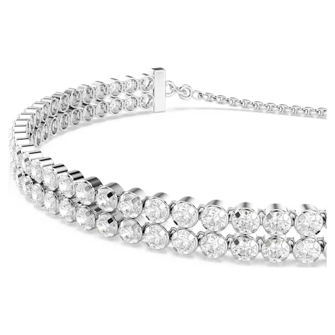 Bracelet Matrix à taille ronde, blanc, plaqué rhodium Bracelet Matrix à taille ronde, blanc, plaqué rhodium