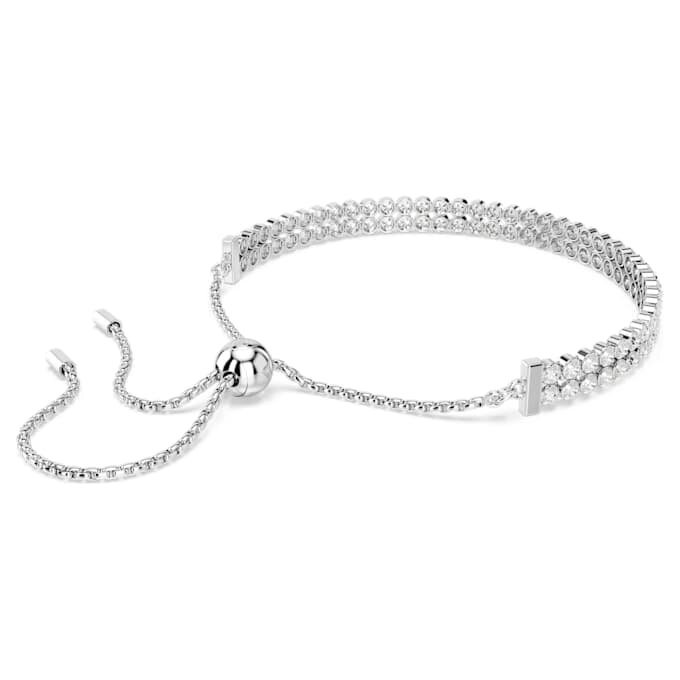 Bracelet Matrix à taille ronde, blanc, plaqué rhodium Bracelet Matrix à taille ronde, blanc, plaqué rhodium