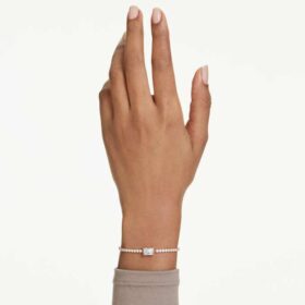 Bracelet Matrix à tailles variées, blanc, plaqué or rose