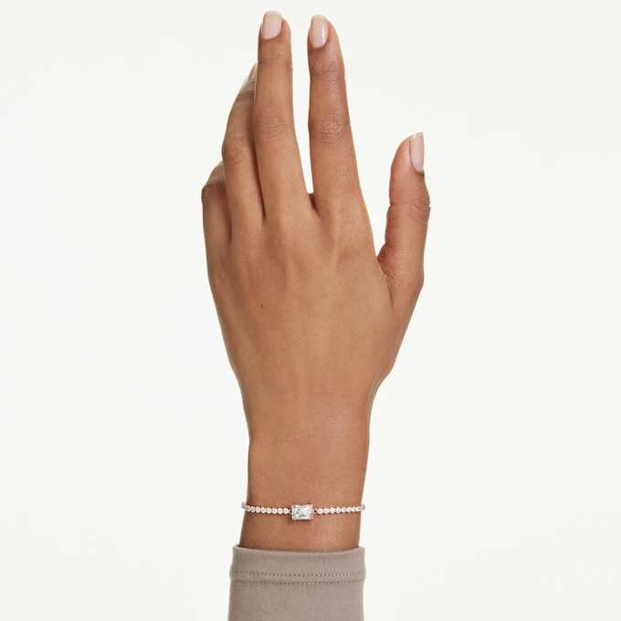 Bracelet Matrix à tailles variées, blanc, plaqué or rose Bracelet Matrix à tailles variées, blanc, plaqué or rose