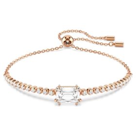 Bracelet Matrix à tailles variées, blanc, plaqué or rose