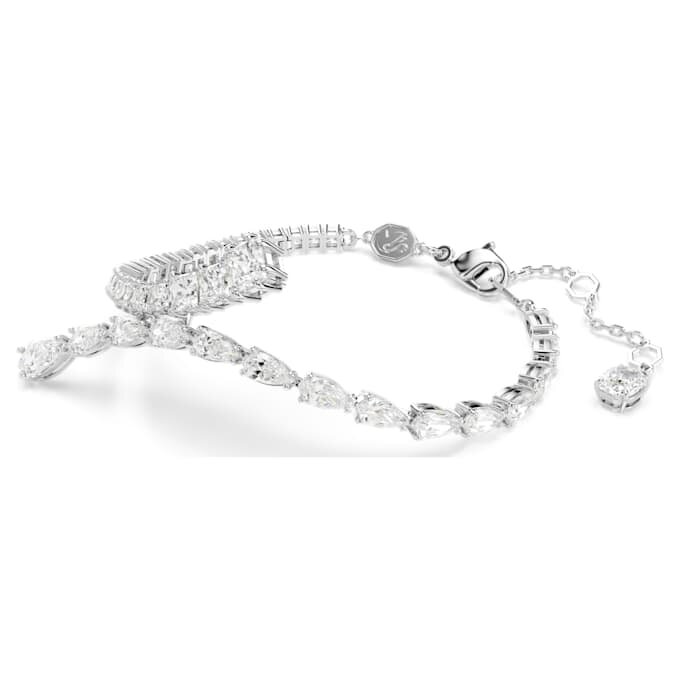 Bracelet Matrix à tailles variées, blanc, plaqué rhodium Bracelet Matrix à tailles variées, blanc, plaqué rhodium