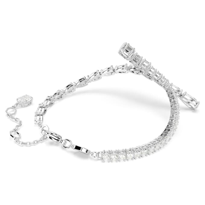 Bracelet Matrix à tailles variées, blanc, plaqué rhodium Bracelet Matrix à tailles variées, blanc, plaqué rhodium