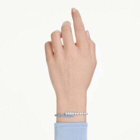 Bracelet Matrix à tailles variées, bleu, plaqué rhodium