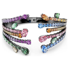 Bracelet Matrix à tailles variées, bouquet, multicolore, plaqué ruthénium