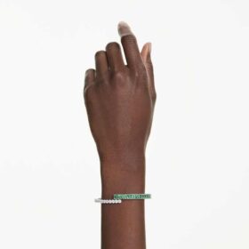 Bracelet Matrix à tailles variées, vert, plaqué rhodium